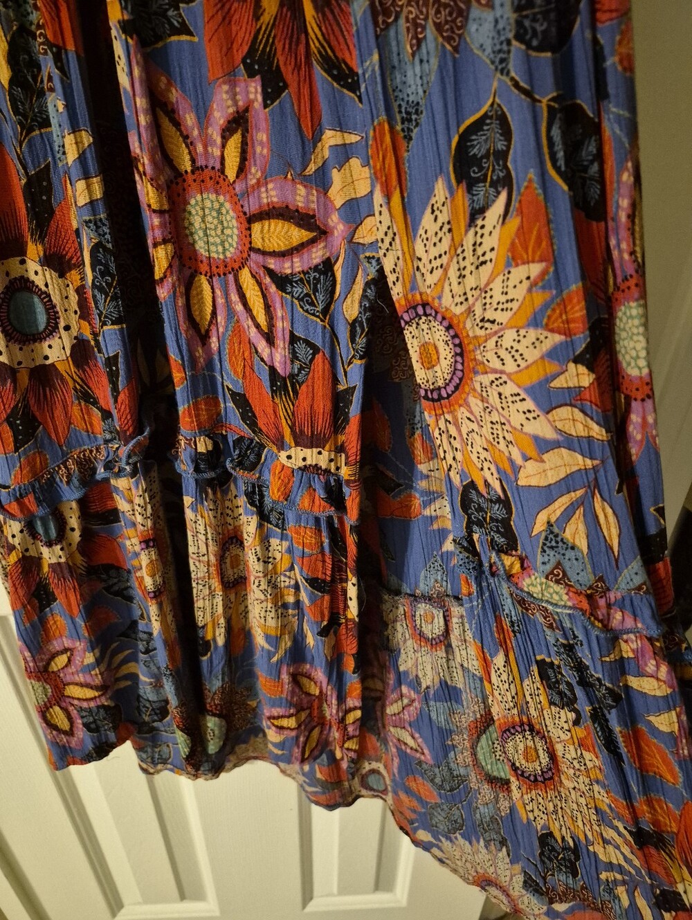 Angie Women's Deep V Maxi Dress with Slit on left side - Picture 4 of 6